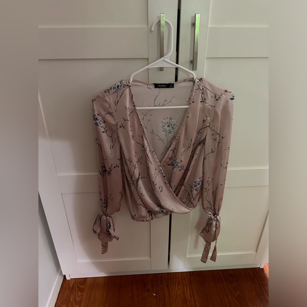 Bershka top pink beige